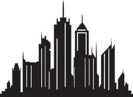 städtisch mehrstöckig Silhouette Stadtbild Vektor Logo Design Stadtlinie Wolkenkratzer Gliederung mehrstöckig Vektor Logo Symbol