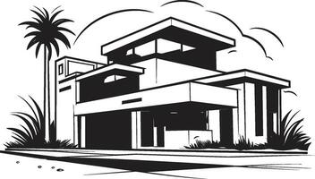 solide Wohnung Kennzeichen Fett gedruckt Haus skizzieren Vektor Emblem schwergewichtig Lebensraum Symbol dick Haus Design Vektor Logo