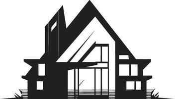rena boning symbol minimal hus vektor ikon modern minimalism emblem hus design vektor ikon