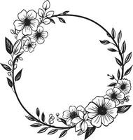 wunderlich schwarz Vektor Blumen minimal ikonisch Logo modern Blumen- Eleganz Hand gerendert noir Emblem