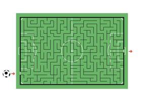 abstraktes Labyrinth. Spiel für Kinder. Puzzle für Kinder. Labyrinth Rätsel. Farbe-Vektor-Illustration. vektor