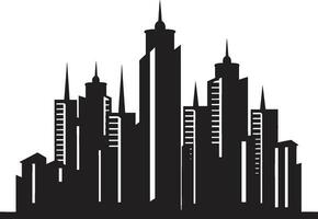 stad vista plan flera våningar byggnad design i vektor logotyp urban torn intryck flera våningar stadsbild vektor ikon