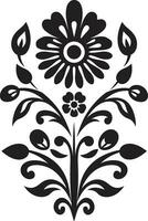Stammes- Erbe blühen ethnisch Blumen- Logo Symbol Handwerker blühen ethnisch Blumen- Emblem Design vektor
