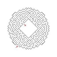 abstraktes Labyrinth. Spiel für Kinder. Puzzle für Kinder. Labyrinth Rätsel. Vektor-Illustration vektor