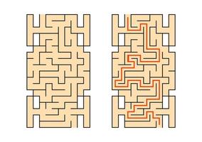 abstraktes Labyrinth. Spiel für Kinder. Puzzle für Kinder. Labyrinth Rätsel. Farbe-Vektor-Illustration. vektor