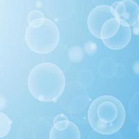 hellblauer abstrakter Hintergrund mit einem Bokeh in Form von Kreisen. Unterwasserwelt mit Luftblasen. Vektor-Illustration. vektor