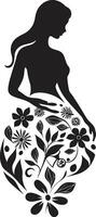 nyckfull kronblad strålglans vektor kvinna ikon modern blommig persona svart kvinna emblem
