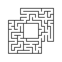 abstraktes Labyrinth. Spiel für Kinder. Puzzle für Kinder. Labyrinth Rätsel. Vektor-Illustration vektor