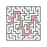 abstraktes Labyrinth. Spiel für Kinder. Puzzle für Kinder. Labyrinth Rätsel. Vektor-Illustration vektor