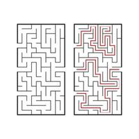 abstraktes Labyrinth. Spiel für Kinder. Puzzle für Kinder. Labyrinth Rätsel. Vektor-Illustration vektor