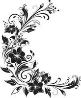 künstlerisch noir Gardenie Träume kompliziert Vektor Skizzen noir Blütenblatt Walzer handgemacht Blumen- ikonisch Designs