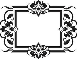 schwarz Vektor Symbol mit Blumen- Muster geometrisch Blütenblatt Mosaik geometrisch Blumen- Fliese Design