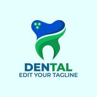 minimalistisk dental logotyp design vektor