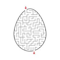 schwarzes Labyrinth-Ei. Arbeitsblätter für Kinder. Aktivitätsseite. Spielpuzzle für Kinder. Osterferien. Labyrinth Rätsel. Vektor-Illustration. vektor