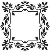 strukturiert Garten schwarz Vektor Symbol abstrakt Blumen- Fliesen geometrisch Logo Design