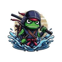 ninja groda illustration vektor