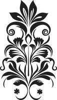 inhemsk trådar etnisk blommig logotyp ikon design arv kronblad skriva ut etnisk blommig element vektor