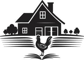 skörda oas bostad bondgård vektor ikon design landsbygden bostad mark jordbrukare bondgård vektor emblem