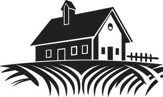 Agrar Heimstätte Emblem Bauernhaus Design Vektor Symbol rustikal Bauernhof Aufenthalt Kennzeichen Bauern Haus Vektor Logo