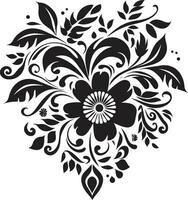 vererbt Charme ethnisch Blumen- Emblem Symbol Stammes- Verzierungen dekorativ ethnisch Blumen- Logo vektor