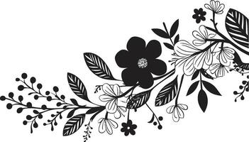 zauberhaft handgemacht Laub ikonisch Logo Symbol ausdrucksvoll Blumen- Schlaganfälle Hand gezeichnet Vektor Symbol