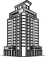 Horizont Wunder mehrblumig Stadt Gebäude Vektor Symbol Metropolitan- Wesen mehrstöckig Stadtbild Vektor Logo Design