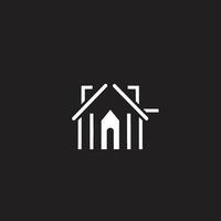 simpel Wohnung Kennzeichen minimal Haus Vektor Logo sauber Aufenthalt Symbol minimal Haus Vektor Symbol