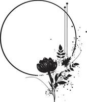 elegant noir Blütenblatt Anordnung minimalistisch Vektor Symbol minimalistisch Blumen- Design glatt schwarz Logo Emblem