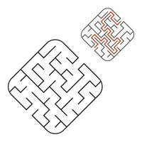 abstraktes Labyrinth. Spiel für Kinder. Puzzle für Kinder. Labyrinth Rätsel. Vektor-Illustration vektor