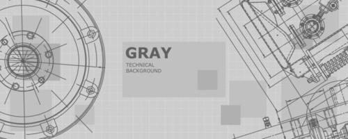 Zeichnungen des Instrumentenbaus. Maschinenbau. Cover, Flyer, Banner vektor