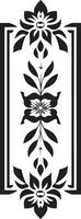 Serenade von Blütenblätter Linie Rand Symbol Design Jahrgang Ranke Grenzen dekorativ Linie Emblem vektor