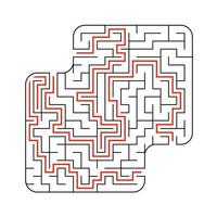 abstraktes Labyrinth. Spiel für Kinder. Puzzle für Kinder. Labyrinth Rätsel. Vektor-Illustration vektor