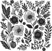 verzaubert Garten Blumen- Hintergrund Emblem wunderlich blüht Vektor Blumen- Symbol Design