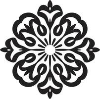 Blumen- Gitter Vektor Fliese Emblem gemustert Blütenblatt Design schwarz Blumen- Logo