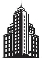 städtisch Matrix Höhen mehrstöckig Stadt Gebäude Vektor Symbol Stadtlinie Elevation mehrstöckig Gebäude im Vektor Logo