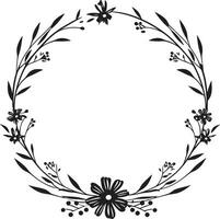 Serenade von Blüten Strauß Vektor Symbol Design künstlerisch Blumen- Kaskade Blumen- Rahmen Logo