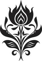 traditionell frodas dekorativ etnisk blommig vektor etnisk blomma blommig emblem logotyp ikon