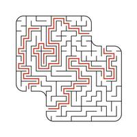 abstraktes Labyrinth. Spiel für Kinder. Puzzle für Kinder. Labyrinth Rätsel. Vektor-Illustration vektor