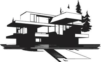 flott boning vektor ikon för modern levande modet egendom eleganta hus emblem design