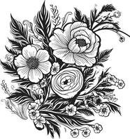 strahlend Blumenlandschaft Hintergrund Logo Design unendlich Blütenblatt wirbeln Vektor Blumen- Symbol