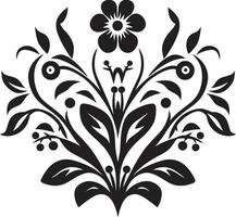 inhemsk blomma dekorativ etnisk blommig vektor arv trådar etnisk blommig emblem ikon