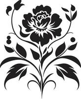 ätherisch eingefärbt Orchideen noir Vektor Logo Skizzen einfarbig Garten flüstert handgemacht Blumen- Ikonographie