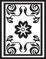botanisch Muster geometrisch Blumen- Symbol Design Blumen- Gitterwerk schwarz Vektor Logo mit Fliesen