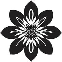rena vektor kronblad skiss elegant hand dragen ikon nyckfull konstnärlig blomma enkel svart emblem