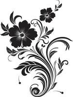 lekfull blommig rullar ikoniska logotyp element kunglig handgjord buketter vektor logotyp design