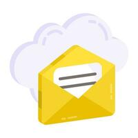 Premium-Download-Symbol von Cloud Mail vektor