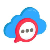 moderne Designikone des Cloud-Chats vektor