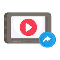 Premium-Download-Symbol für mobile Videos vektor