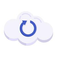 Einzigartiges Design-Symbol des Cloud-Updates vektor