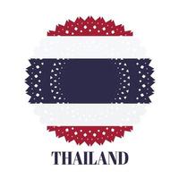Thailand-Flagge mit elegantem Medaillenverzierungskonzept vektor